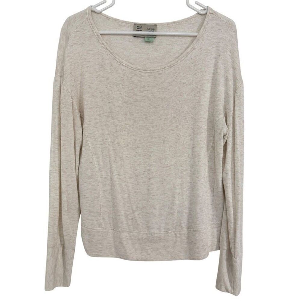 Saturday Sunday Sweater Womens XS Extra Small Ivy Knit Boat Neck Micro Fleece